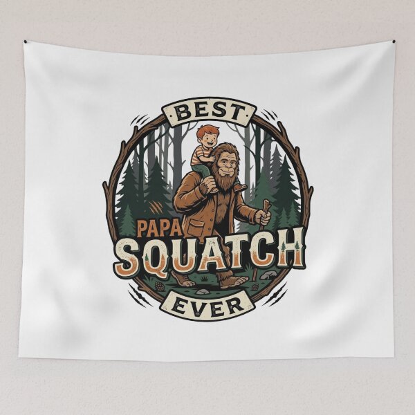 Item preview, Best Papa Squatch Ever Funny Bigfoot Dad Fathers Day Design designed and sold by bilal sibgui.