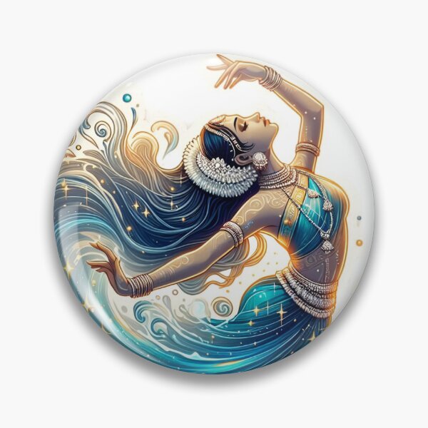 Item preview, Celestial Odissi Dancer | Indian Folk Art Fusion Sticker designed and sold by Radhamadhaba Pattachitra Vibes”.