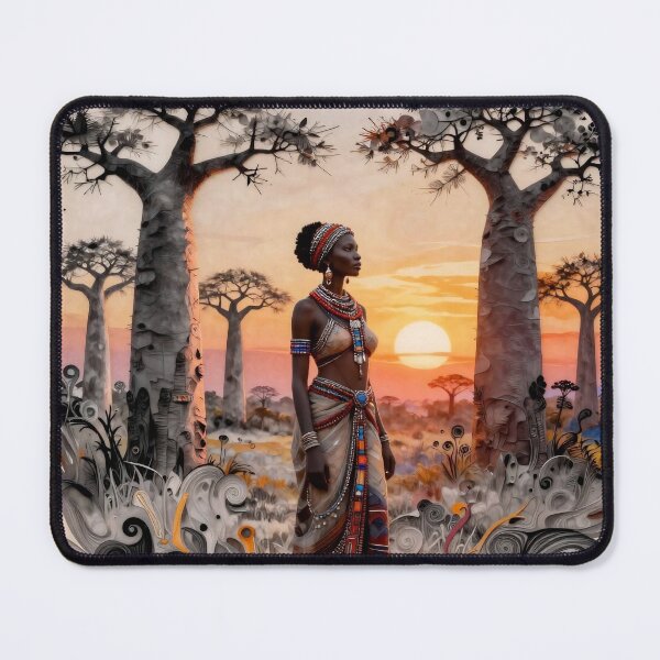 Item preview, Savanna Guardian: Intricate Paper Art of an African Queen designed and sold by Serene Strokes Art.