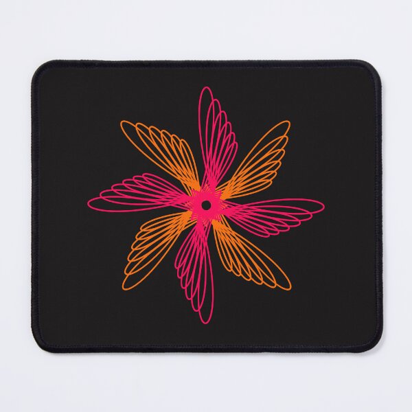 Item preview, Minimalist Orange Pink Spirograph Flower Abstract Art designed and sold by SolutionsArt.