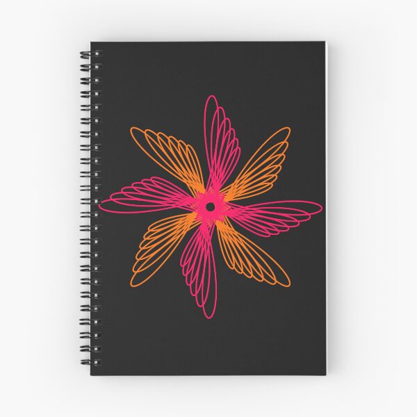 Item preview, Minimalist Orange Pink Spirograph Flower Abstract Art designed and sold by SolutionsArt.