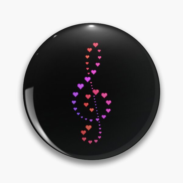 Item preview, Sunset Music Note Hearts designed and sold by TinyPixelStudio.