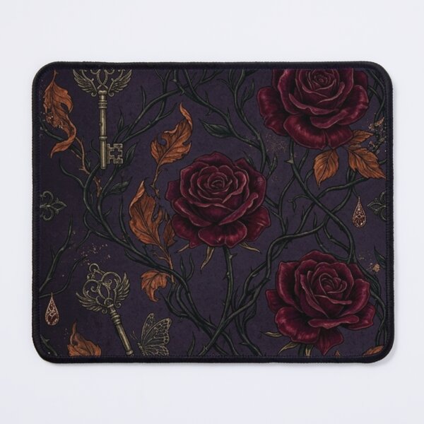 Item preview, Crimson Thorn & Velvet Ash - Gothic Vampire Rose Pattern designed and sold by InnerwayStudio.