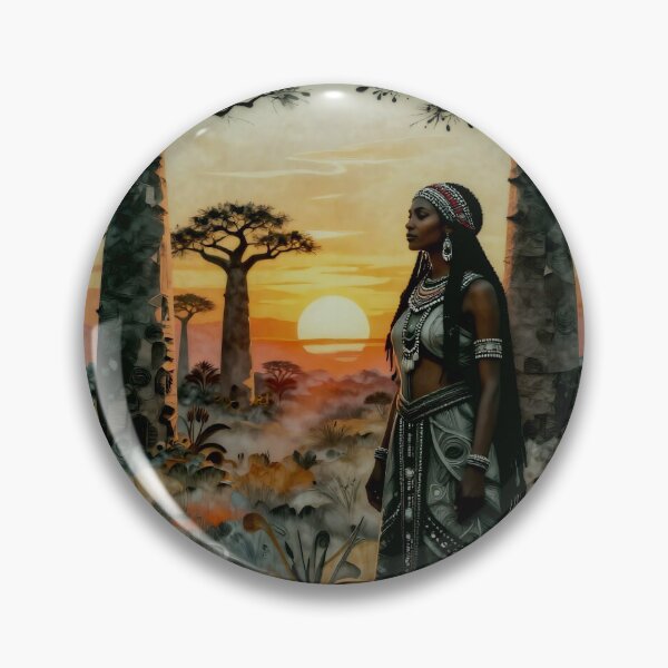 Item preview, Savanna Guardian: Intricate Paper Art of an African Queen designed and sold by Serene Strokes Art.