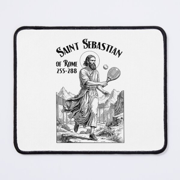 Item preview, Padel Tennis Player Funny Patron Saint Sebastian Graphic designed and sold by GrandeDuc.