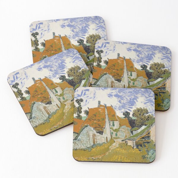 Item preview, Street in Auvers Sur Oise by Vincent van Gogh: Post Impressionist Village Scene designed and sold by artofuniverse.