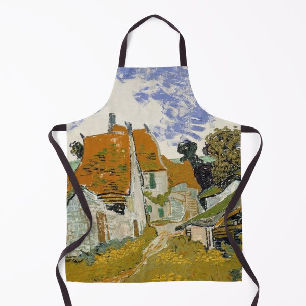 Item preview, Street in Auvers Sur Oise by Vincent van Gogh: Post Impressionist Village Scene designed and sold by artofuniverse.