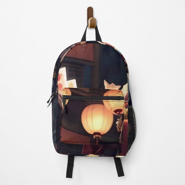 Item preview, Kitsune Night Market: Enchanted Fox Girl with Lanterns designed and sold by Serene Strokes Art.