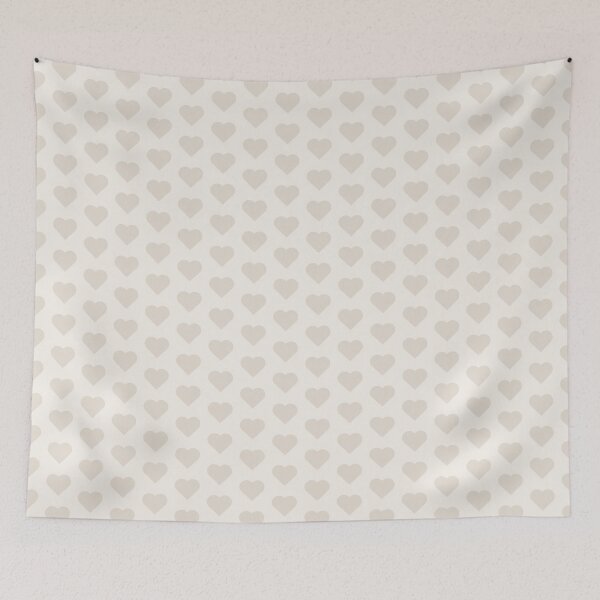 Item preview, White Heart Pattern – Minimal Neutral Luxury Aesthetic designed and sold by GemsAnatomy.