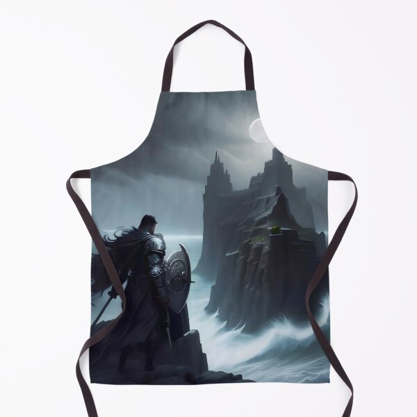 Item preview, The Silent Vigil: Dark Knight at the Cursed Sea designed and sold by Serene Strokes Art.