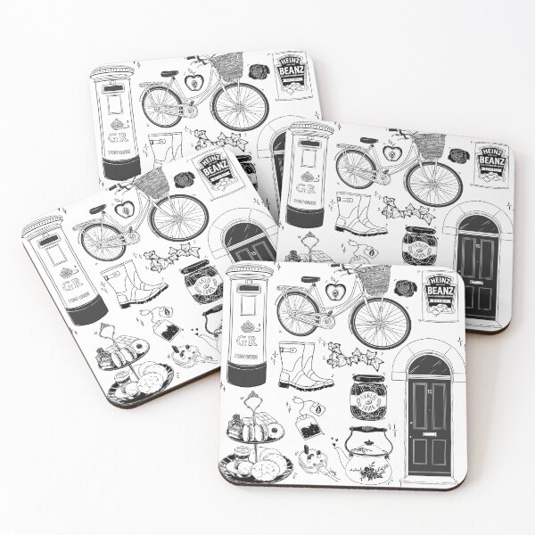 Item preview, UK Everyday Objects – Linocut Style designed and sold by Luzeilustración.