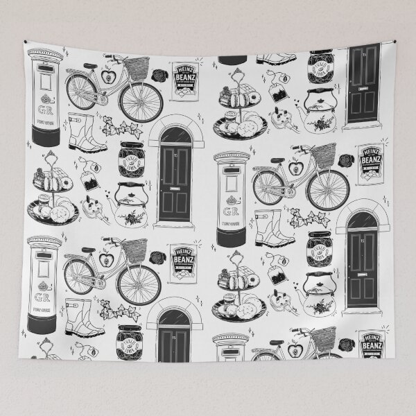 Item preview, UK Everyday Objects – Linocut Style designed and sold by Luzeilustración.