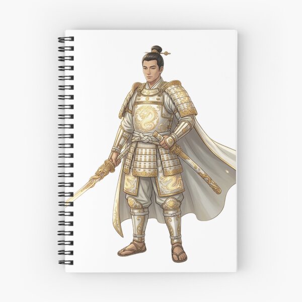 Item preview, Noble Samurai Warrior in White and Gold Armor designed and sold by RickyStick.