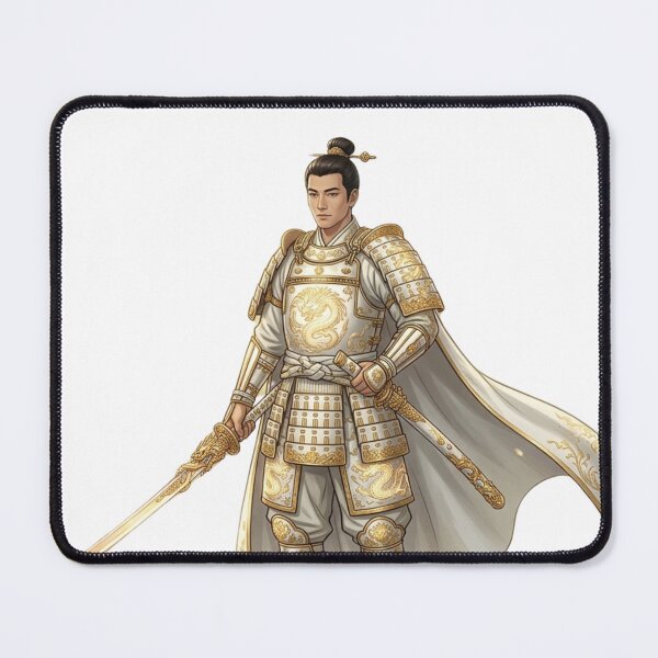 Item preview, Noble Samurai Warrior in White and Gold Armor designed and sold by RickyStick.