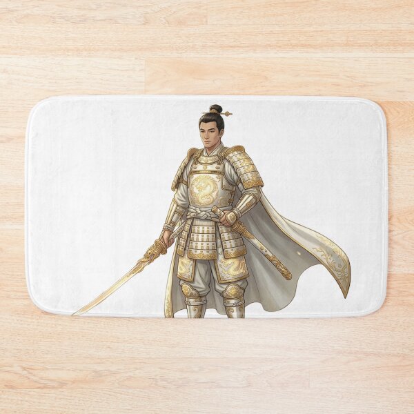 Item preview, Noble Samurai Warrior in White and Gold Armor designed and sold by RickyStick.