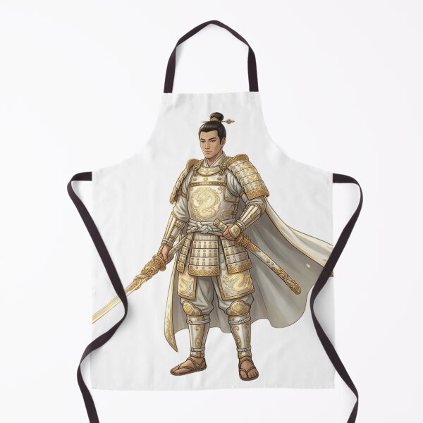 Item preview, Noble Samurai Warrior in White and Gold Armor designed and sold by RickyStick.