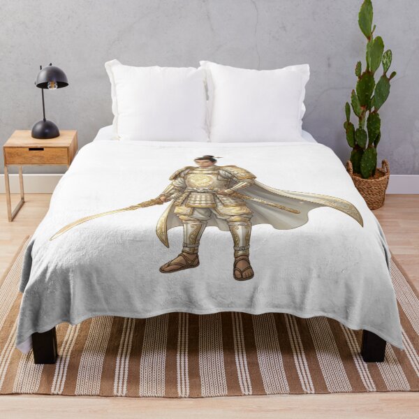 Item preview, Noble Samurai Warrior in White and Gold Armor designed and sold by RickyStick.