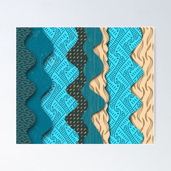 Item preview, 3d style Wonderful waves designed and sold by Printfantasia .