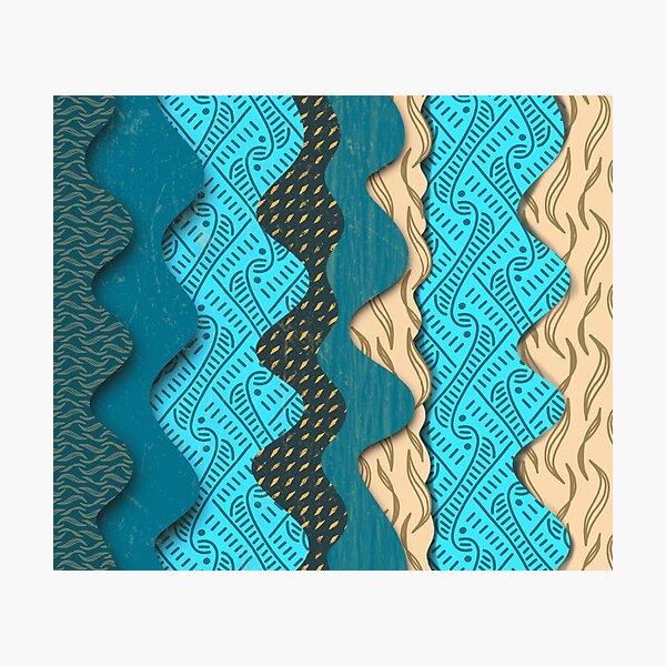 Item preview, 3d style Wonderful waves designed and sold by Printfantasia .