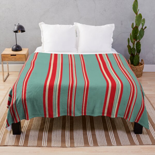 Item preview, Red & Teal Vertical Stripes Pattern – Retro Modern Bold Color Block Design designed and sold by WildHugeDot.