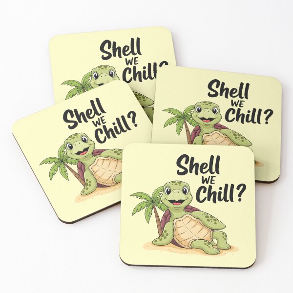 Item preview, Shell We Chill? – Lazy Turtle Beach Vibes Design designed and sold by Sea Gem.