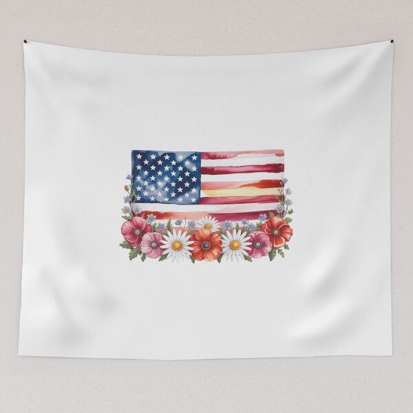 Item preview, Copy of usa flag and poppies designed and sold by jkrphoto.