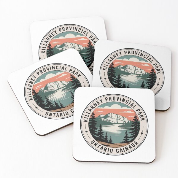 Item preview, Killarney Ontario - Killarney Provincial Park Retro Nature Badge designed and sold by JessArty ⭐⭐⭐⭐⭐.
