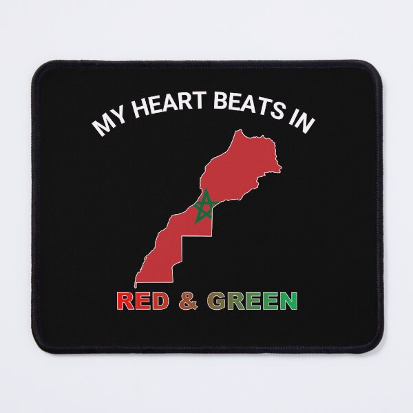 Item preview, Morocco Atlas Lion - My Heart Beats in Red and Green designed and sold by FancifulDesign.