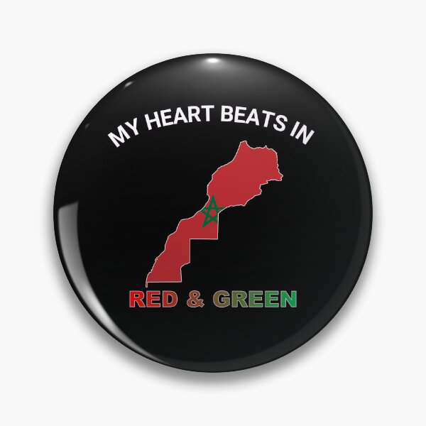 Item preview, Morocco Atlas Lion - My Heart Beats in Red and Green designed and sold by FancifulDesign.