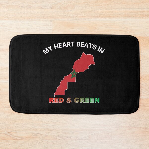 Item preview, Morocco Atlas Lion - My Heart Beats in Red and Green designed and sold by FancifulDesign.