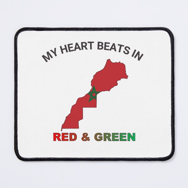 Item preview, Morocco Atlas Lion - My Heart Beats in Red and Green designed and sold by FancifulDesign.