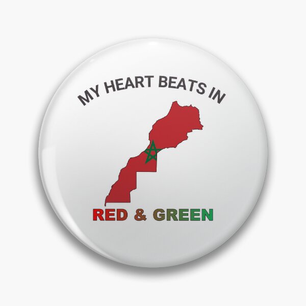 Item preview, Morocco Atlas Lion - My Heart Beats in Red and Green designed and sold by FancifulDesign.