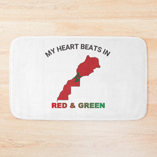 Item preview, Morocco Atlas Lion - My Heart Beats in Red and Green designed and sold by FancifulDesign.