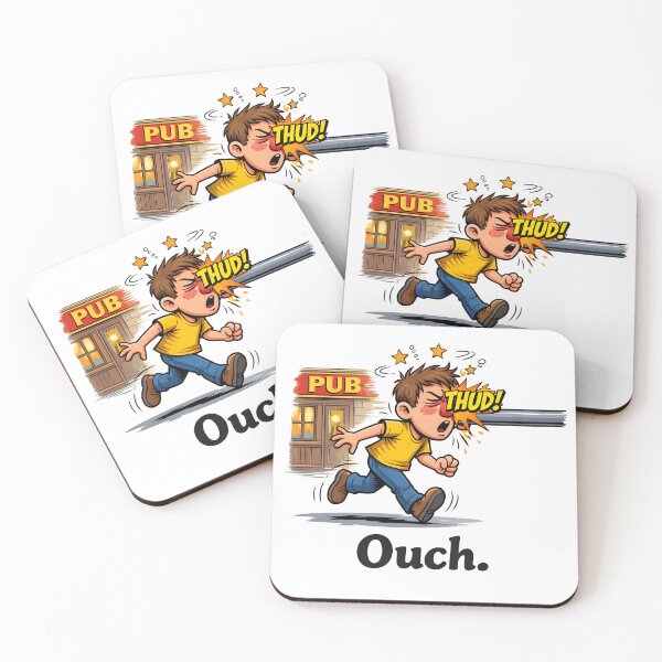 Item preview, Ran Into A Bar Funny Pub Joke Ouch T-Shirt designed and sold by Hornace88studio.