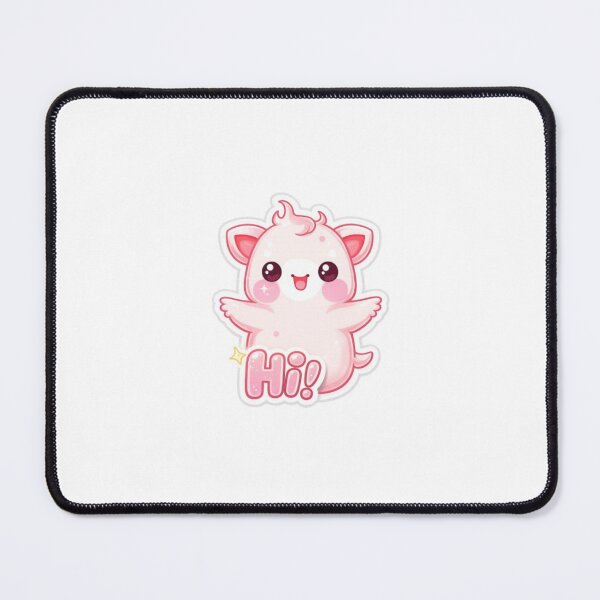 Item preview, Cute Pink Fluffy Creature Hi Sticker designed and sold by bhaveshsticker.