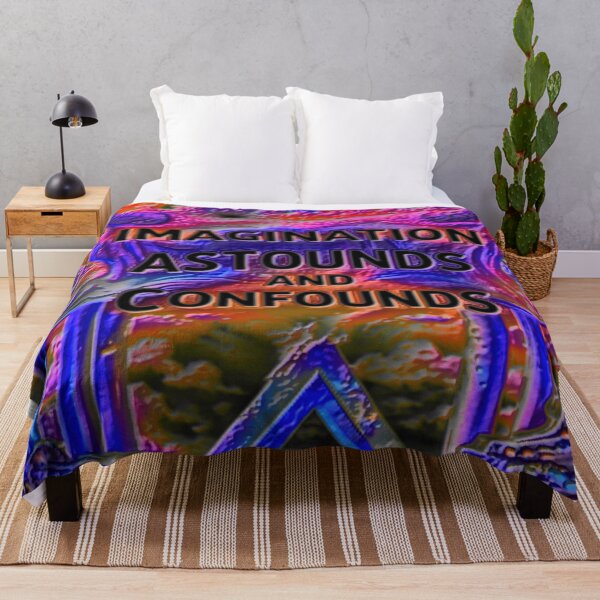 Item preview, imagination dark fluor colorful geometric typographic abstract designed and sold by SmashingDeals.