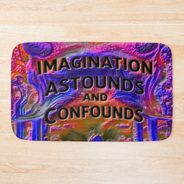 Item preview, imagination dark fluor colorful geometric typographic abstract  designed and sold by SmashingDeals.