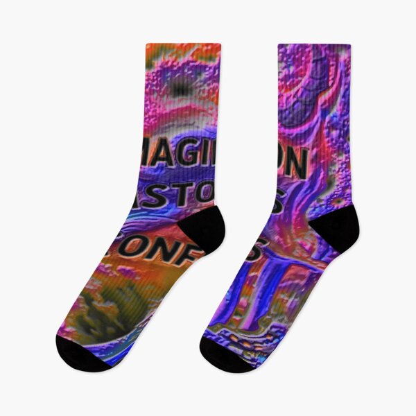 Item preview, imagination dark fluor colorful geometric typographic abstract  designed and sold by SmashingDeals.