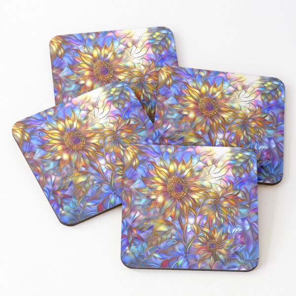 Item preview, Sunflower Stained Glass Floral Art designed and sold by MargaretWiktor.