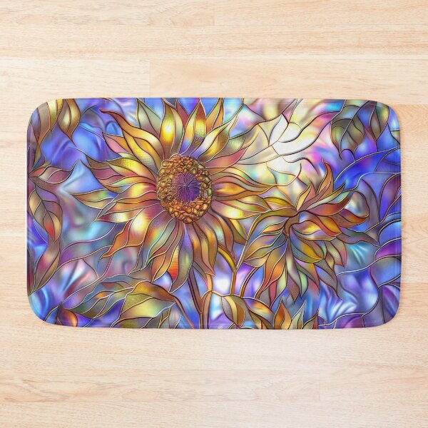 Item preview, Sunflower Stained Glass Floral Art designed and sold by MargaretWiktor.