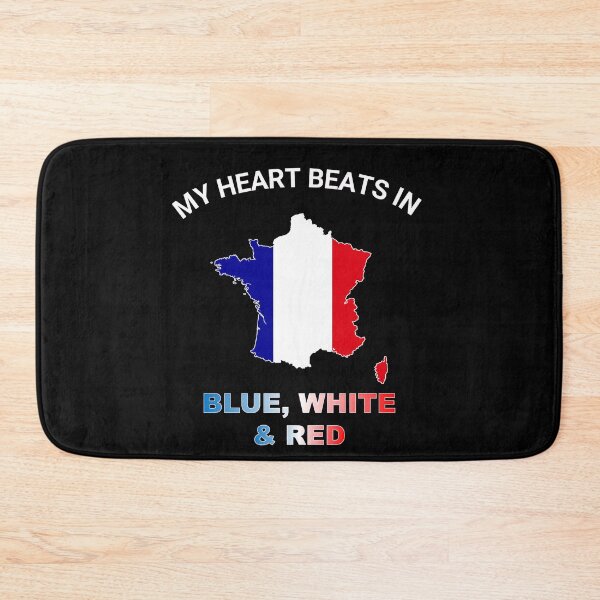 Item preview, France Gallic Rooster - My Heart Beats in Blue White Red designed and sold by FancifulDesign.