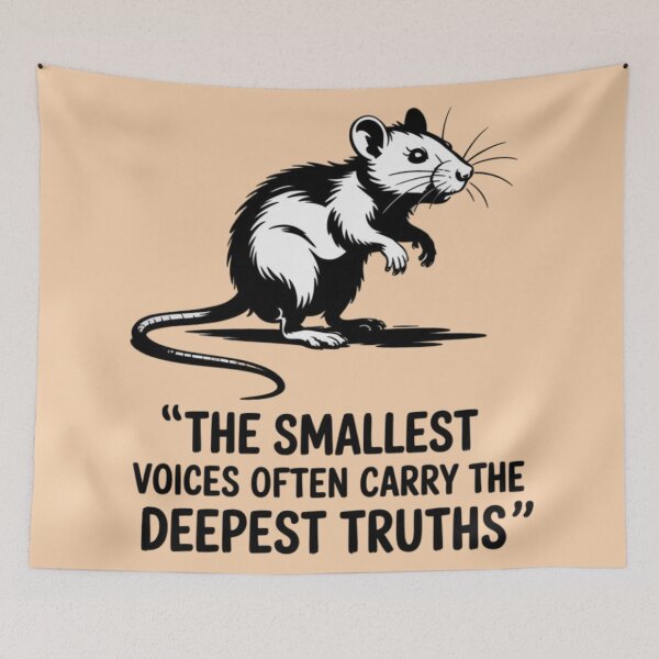 Item preview, Banksy Rat - The smallest voices often carry the deepest truths designed and sold by 123ks.