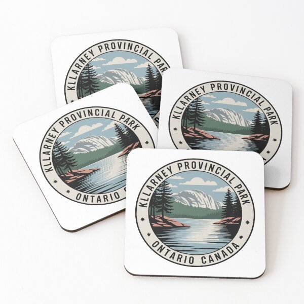 Item preview, Killarney Ontario - Killarney Provincial Park Vintage Landscape Badge designed and sold by JessArty ⭐⭐⭐⭐⭐.