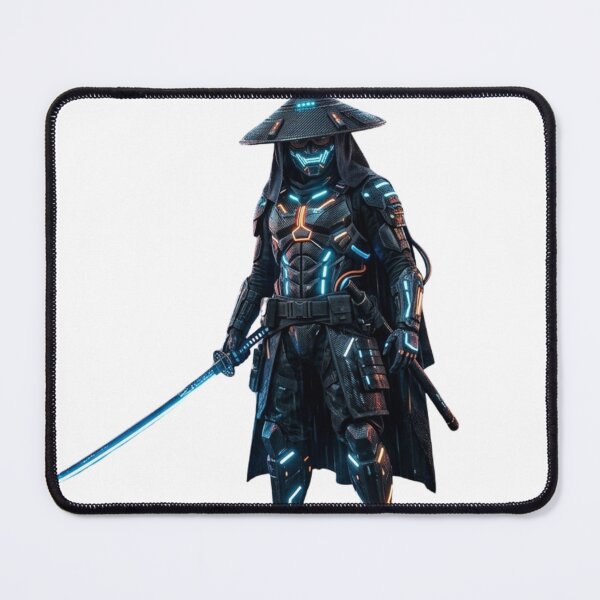 Artikelvorschau, Cyberpunk-Ronin-Assassine in Neon-Techwear entworfen und verkauft von RickyStick.