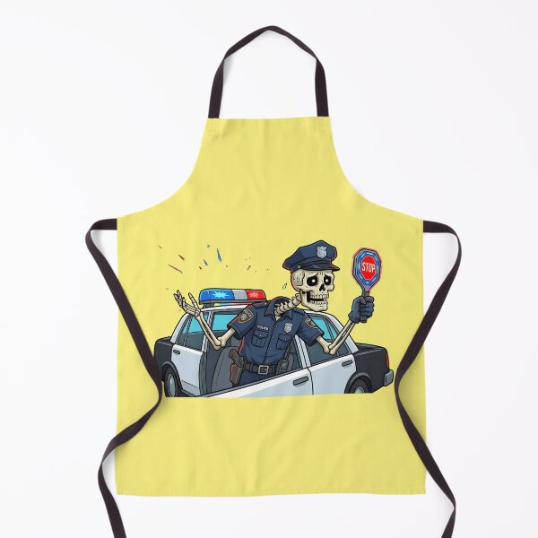 Item preview, Skeleton Police Stop Sign T-Shirt | Funny Skeleton Cop with Car Graphic Tee | Dark Humor Law Enforcement Design designed and sold by Raw Tigers.