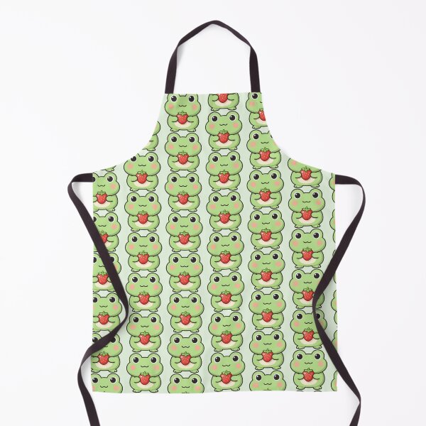 Item preview, Cute Frog Holding Strawberry Kawaii Sticker designed and sold by AkriDesigns.