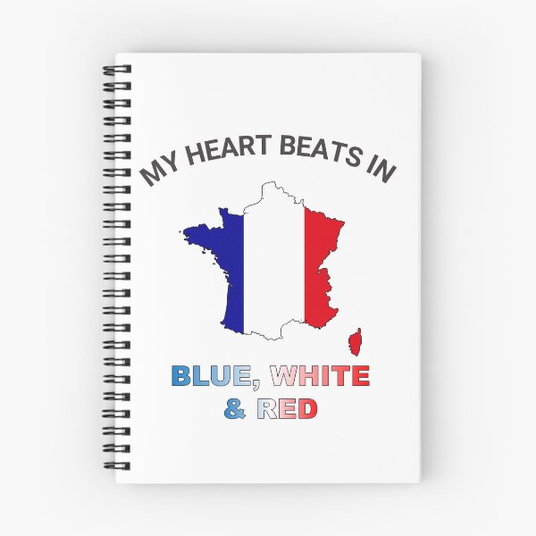Item preview, France Gallic Rooster - My Heart Beats in Blue White Red designed and sold by FancifulDesign.