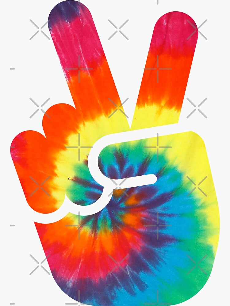 Tie Dye Peace Sign Sticker For Sale By Dmanalili Redbubble