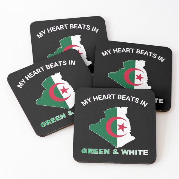 Item preview, Algeria Fennec Fox - My Heart Beats in Green and White designed and sold by FancifulDesign.