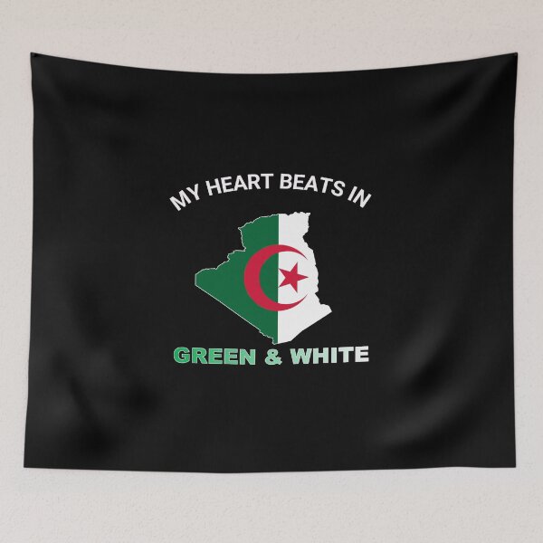 Item preview, Algeria Fennec Fox - My Heart Beats in Green and White designed and sold by FancifulDesign.